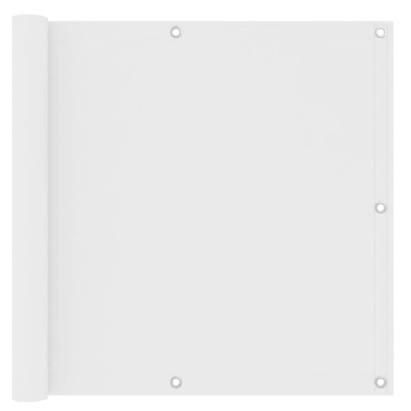 vidaXL altanafskærmning 90x600 cm oxfordstof hvid -  Parasoller og solskærme