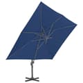 Miniatyrbillede 4 af 9: vidaXL hængeparasol med aluminiumsstang 4 x 3 m blå -  Parasoller og solskærme