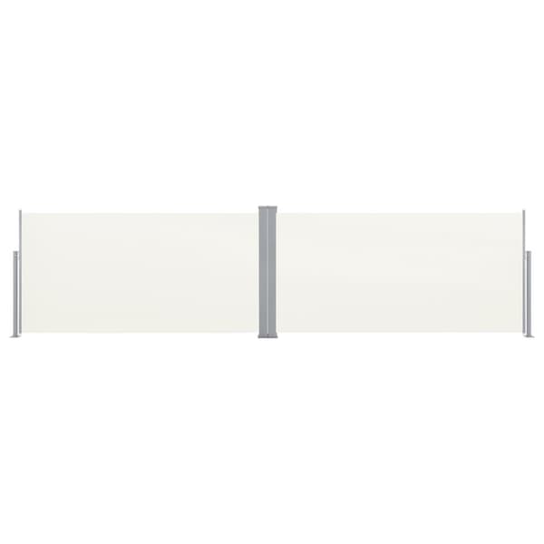 vidaXL Sisäänvedettävä Sivumarkiisi 160x600 cm Kerma - Päivän- & aurinkovarjot