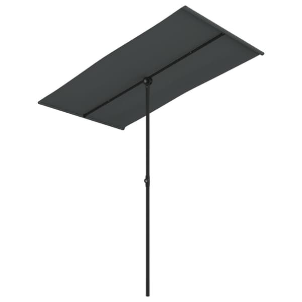 vidaXL Trädgårdsparasoll med aluminiumstång 180x110 cm antracit - Parasoll & solskydd