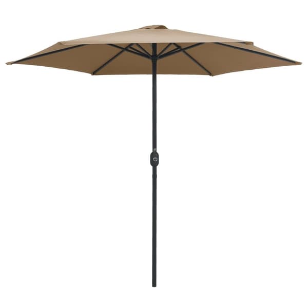 vidaXL udendørs parasol med aluminiumsstang 270x246 cm gråbrun - Parasoller og solskærme