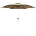 Miniatyrbillede 3 af 8: vidaXL udendørs parasol med aluminiumsstang 270x246 cm gråbrun -  Parasoller og solskærme