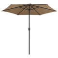 Miniatyrbillede 4 af 8: vidaXL udendørs parasol med aluminiumsstang 270x246 cm gråbrun -  Parasoller og solskærme