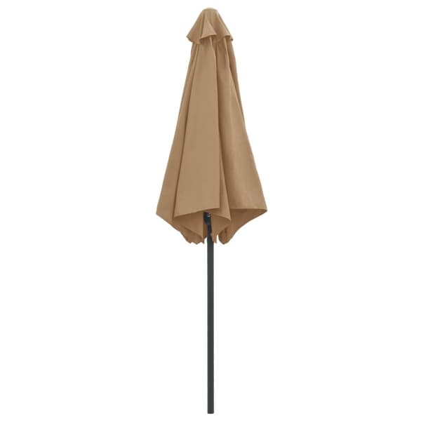 vidaXL udendørs parasol med aluminiumsstang 270x246 cm gråbrun - Parasoller og solskærme