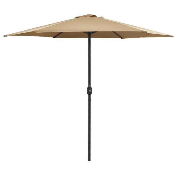 vidaXL udendørs parasol med aluminiumsstang 270x246 cm gråbrun - Parasoller og solskærme