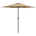 Miniatyrbillede 1 af 8: vidaXL udendørs parasol med aluminiumsstang 270x246 cm gråbrun -  Parasoller og solskærme