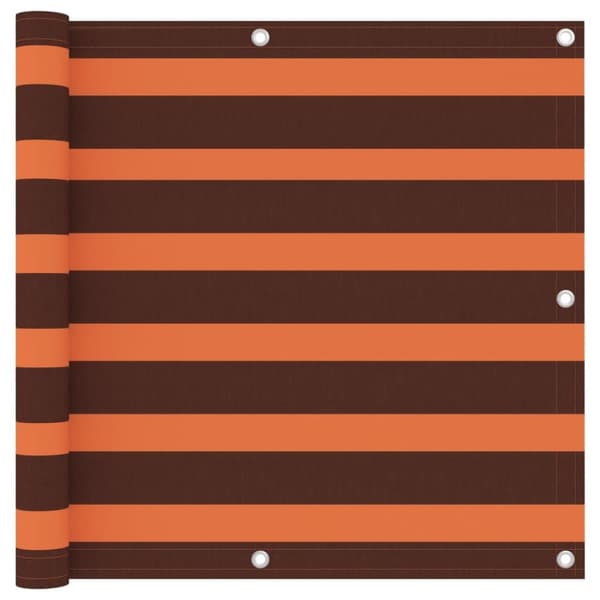 vidaXL altanafskærmning 90x600 cm oxfordstof orange og brun -  Parasoller og solskærme