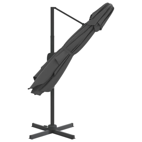 vidaXL Riippuva kaksois-aurinkovarjo antrasiitti 300x300 cm -  Päivän- & aurinkovarjot