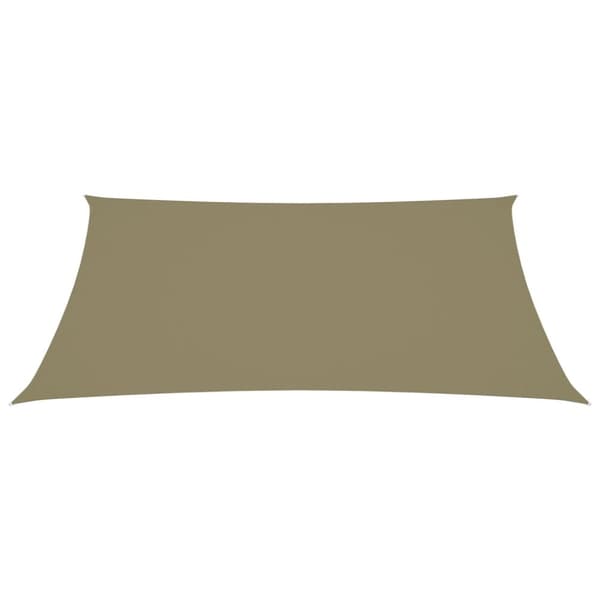 vidaXL Solsegel oxfordtyg rektangulärt 6x8 m beige -  Parasoll & solskydd