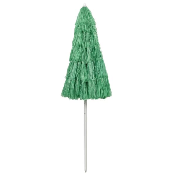vidaXL Strandparasoll Hawaii grön 240 cm - Parasoll & solskydd
