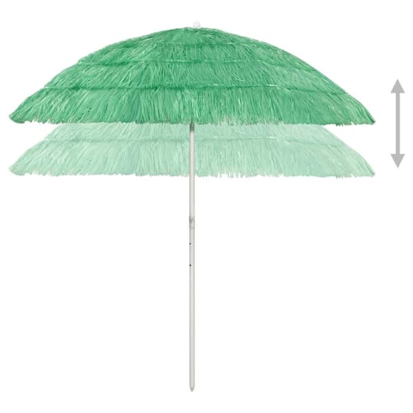 vidaXL Strandparasoll Hawaii grön 240 cm - Parasoll & solskydd