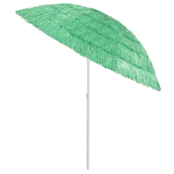 vidaXL Strandparasoll Hawaii grön 240 cm - Parasoll & solskydd