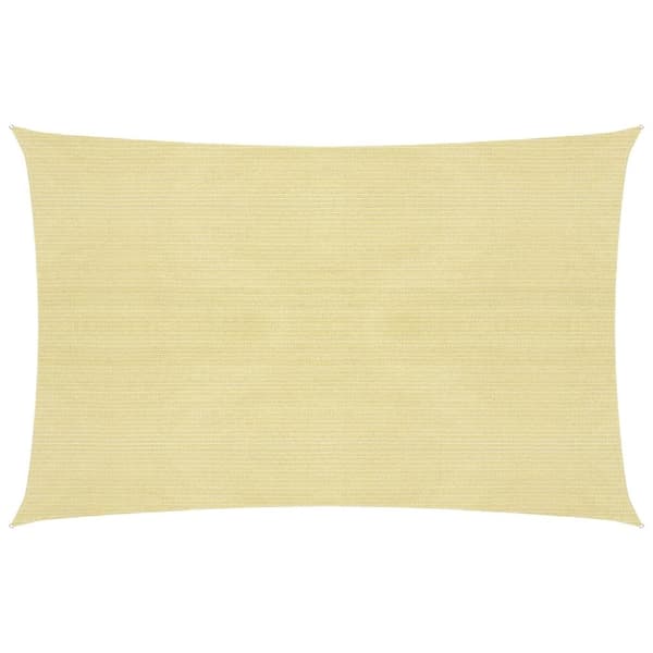 vidaXL Solsejl HDPE rektangulær 2x4 m beige - Parasoller og solskærme