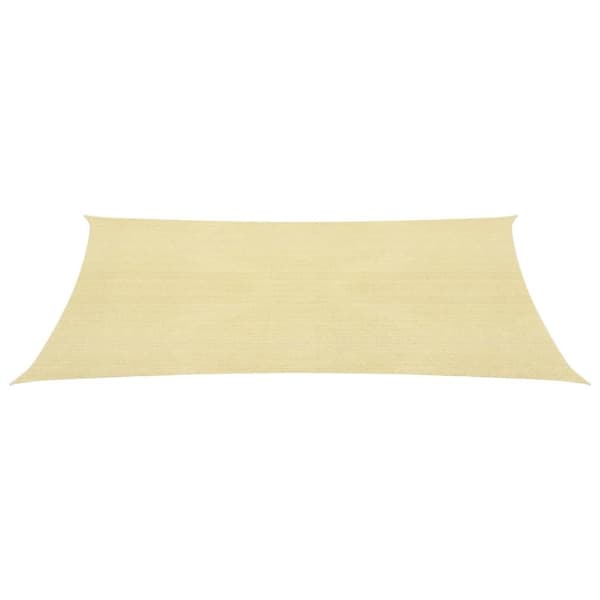 vidaXL Solsejl HDPE rektangulær 2x4 m beige -  Parasoller og solskærme