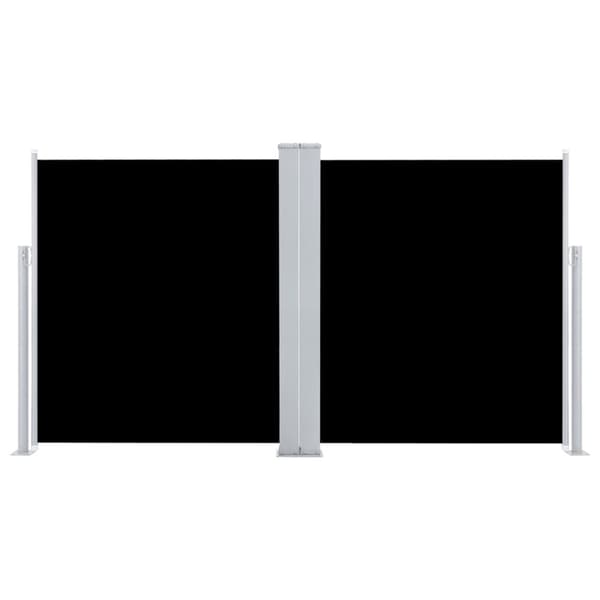 vidaXL sammenrullelig sidemarkise 140 x 600 cm sort -  Parasoller og solskærme