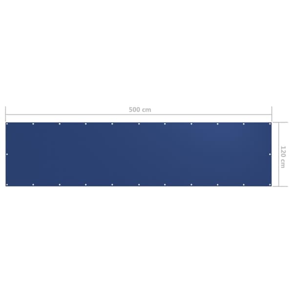 vidaXL Balkongskärm blå 120x500 cm oxfordtyg - Parasoll & solskydd