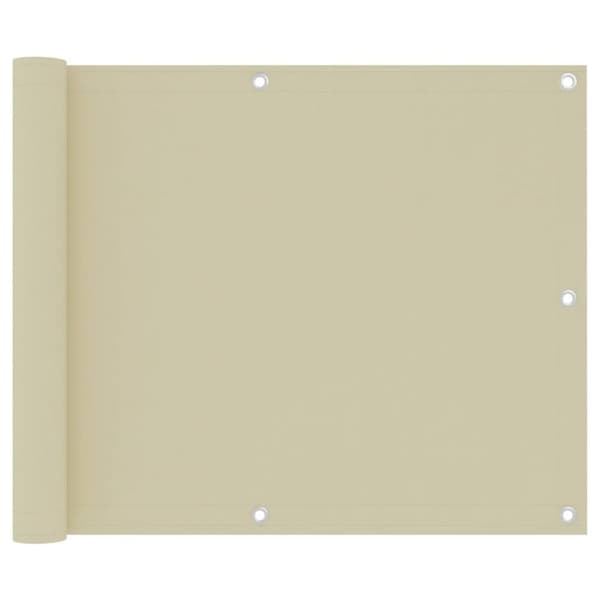 vidaXL Parvekkeen suoja kerma 75x500 cm Oxford kangas - Päivän- & aurinkovarjot