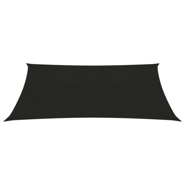 vidaXL solsejl 2,5x4 m 160 g/m² HDPE sort - Parasoller og solskærme