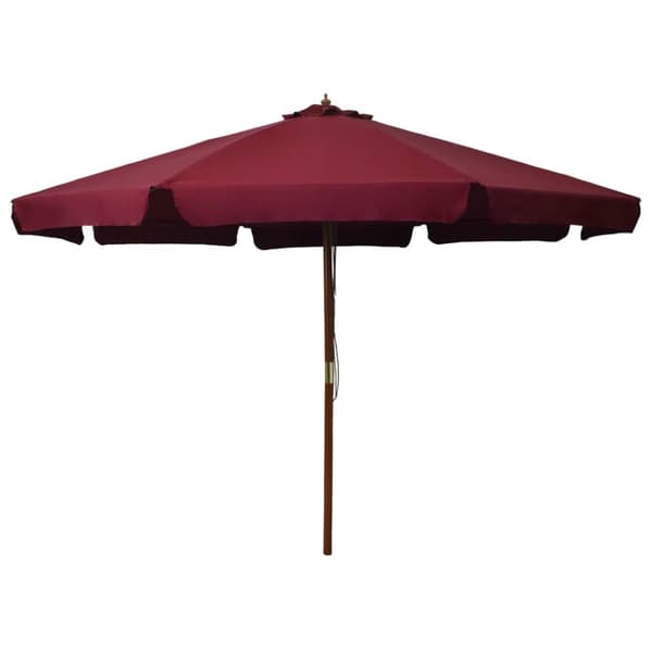 vidaXL Aurinkovarjo puurunko 330 cm viininpunainen - Päivän- & aurinkovarjot