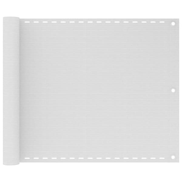 vidaXL altanafskærmning 75x500 cm HDPE hvid -  Parasoller og solskærme