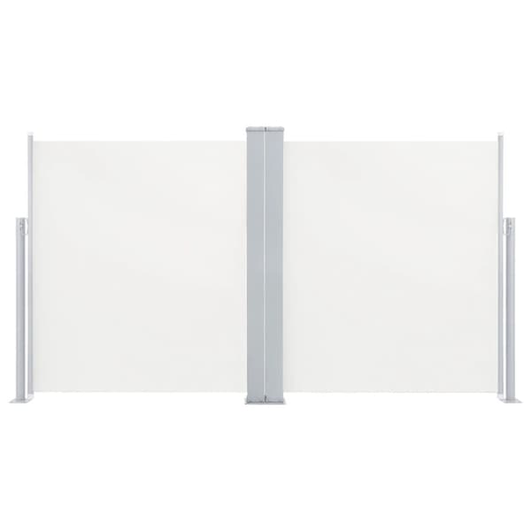 vidaXL Infällbar sidomarkis gräddvit 140x600 cm - Parasoll & solskydd
