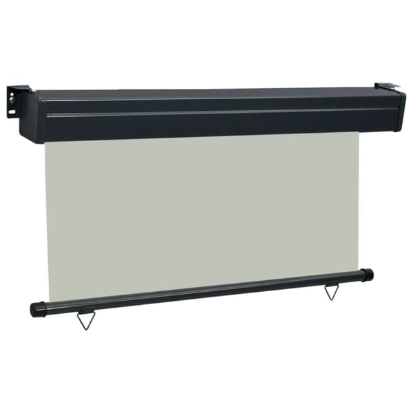 vidaXL Parvekkeen sivumarkiisi 140x250 cm harmaa - Päivän- & aurinkovarjot