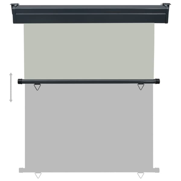 vidaXL Parvekkeen sivumarkiisi 140x250 cm harmaa - Päivän- & aurinkovarjot