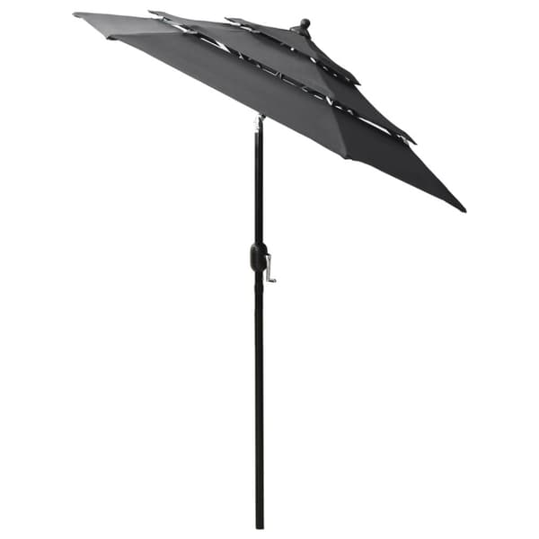 vidaXL parasol med aluminiumsstang i 3 niveauer 2 m antracitgrå - Parasoller og solskærme