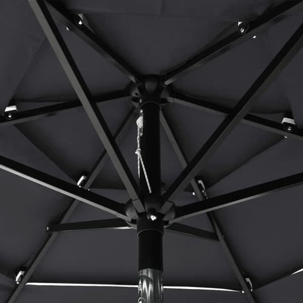 vidaXL parasol med aluminiumsstang i 3 niveauer 2 m antracitgrå - Parasoller og solskærme