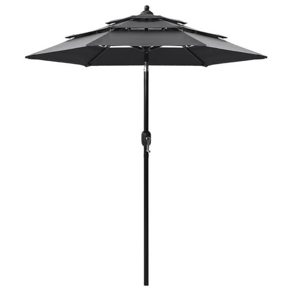 vidaXL parasol med aluminiumsstang i 3 niveauer 2 m antracitgrå - Parasoller og solskærme