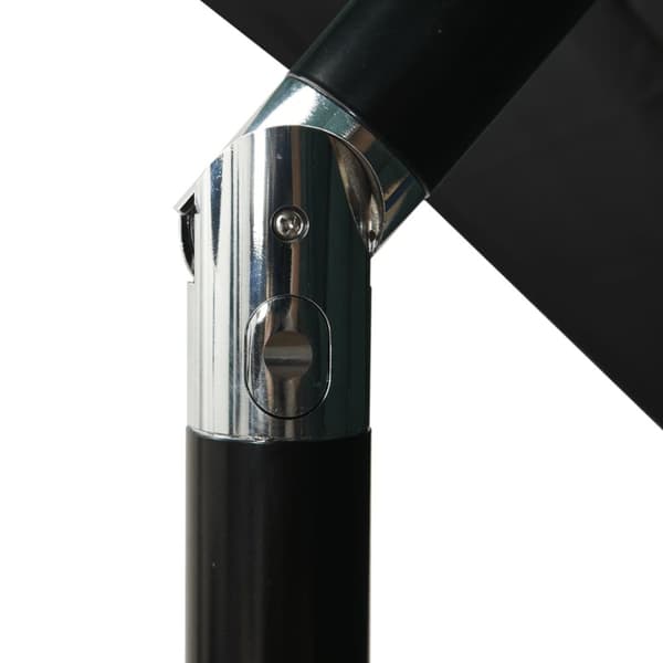 vidaXL Trädgårdsparasoll med aluminiumstång 2,5x2,5 m svart - Parasoll & solskydd