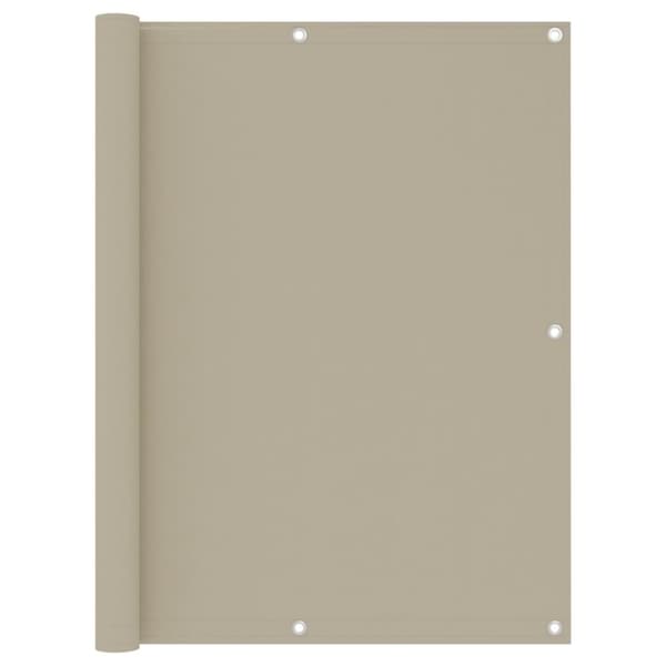 vidaXL Parvekkeen suoja beige 120x500 cm Oxford kangas - Päivän- & aurinkovarjot
