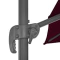 Miniatyrbillede 8 af 9: vidaXL hængeparasol med aluminiumsstang 300x300 cm bordeauxfarvet -  Parasoller og solskærme