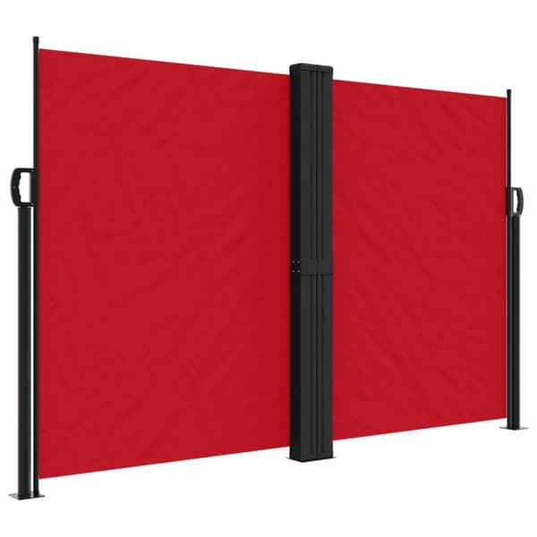vidaXL sammenrullelig sidemarkise 160x1200 cm rød -  Parasoller og solskærme