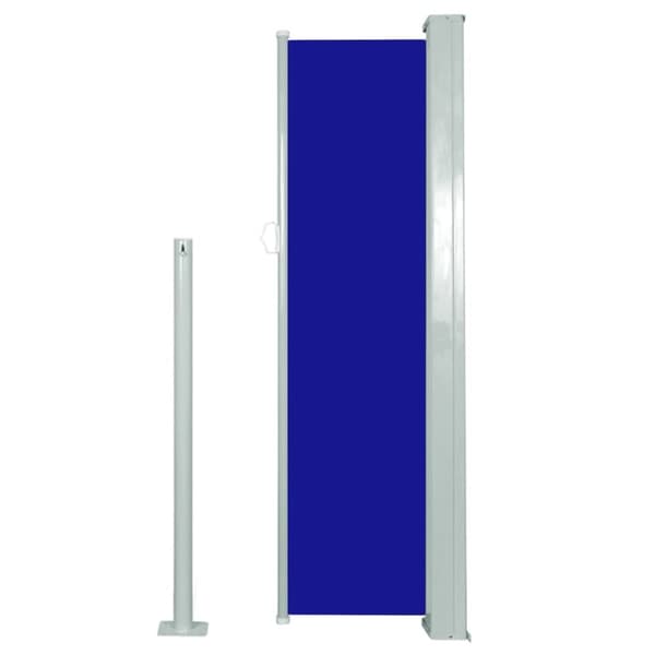 vidaXL sammenrullelig sidemarkise 120x300 cm blå - Parasoller og solskærme