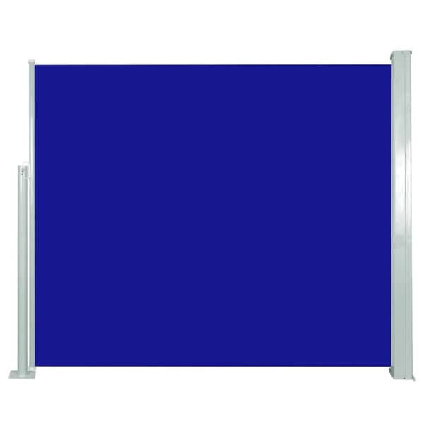 vidaXL sammenrullelig sidemarkise 120x300 cm blå - Parasoller og solskærme