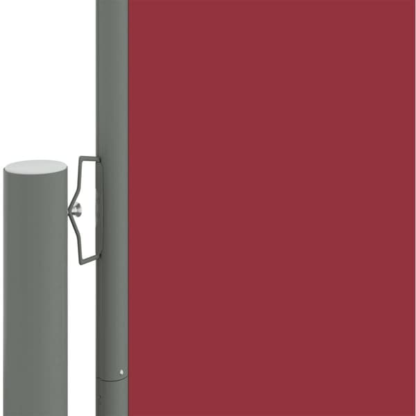 vidaXL Infällbar sidomarkis röd 117x1200 cm -  Parasoll & solskydd