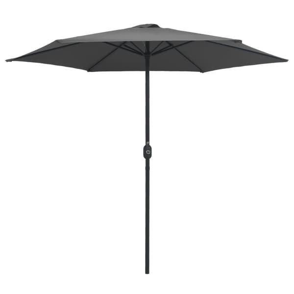 vidaXL Aurinkovarjo alumiinitanko 270x246 cm antrasiitti - Päivän- & aurinkovarjot