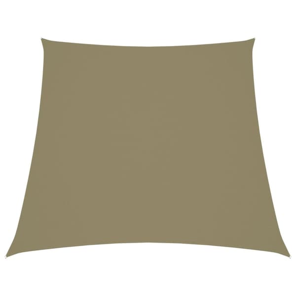 vidaXL Aurinkopurje Oxford-kangas puolisuunnikas 3/5x4 m beige - Päivän- & aurinkovarjot