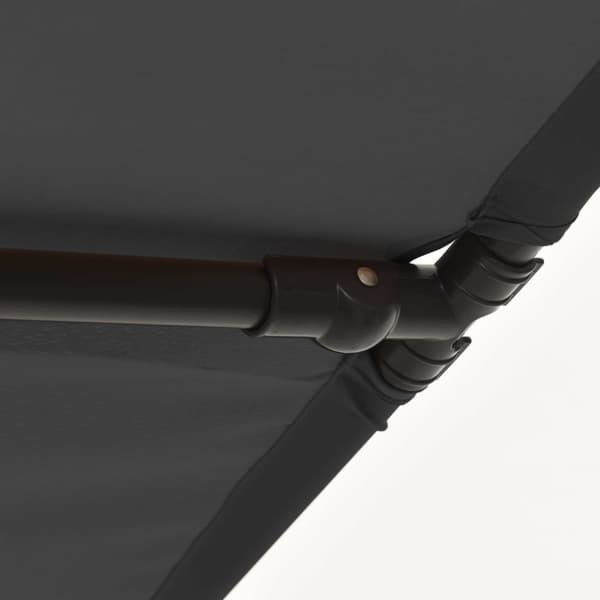 vidaXL Trädgårdsparasoll med aluminiumstång 2x1,5 m antracit -  Parasoll & solskydd