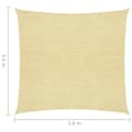 Miniatyrbild 7 av 7: vidaXL Solskärmssegel HDPE kvadratiskt 3,6 x 3,6 m beige -  Parasoll & solskydd