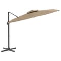 Miniatyrbild 4 av 11: vidaXL Parasoll med ventilation taupe 400x300 cm -  Parasoll & solskydd
