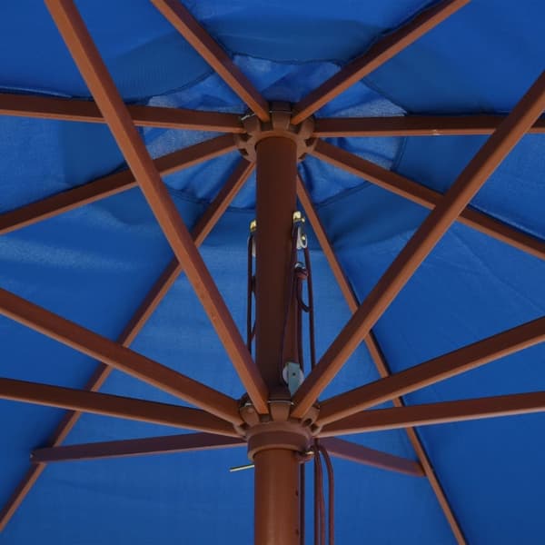 vidaXL Aurinkovarjo puurunko 350 cm sininen - Päivän- & aurinkovarjot