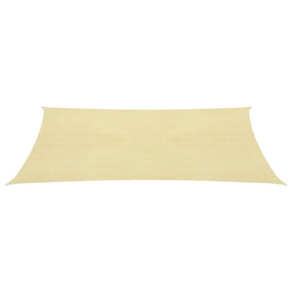 vidaXL solsejl 160 g/m² 3x5 m HDPE beige -  Parasoller og solskærme
