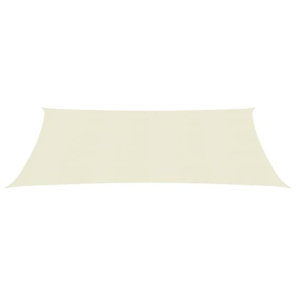 vidaXL Solsegel 160 g/m² gräddvit 2,5x5 m HDPE - Parasoll & solskydd