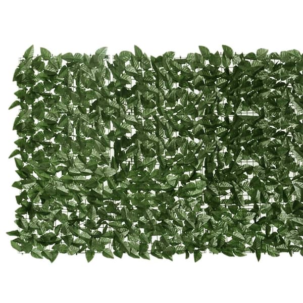 vidaXL Parvekkeen suoja tummanvihreillä lehdillä 400x100 cm -  Päivän- & aurinkovarjot