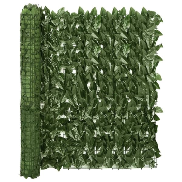 vidaXL Parvekkeen suoja tummanvihreillä lehdillä 400x100 cm -  Päivän- & aurinkovarjot