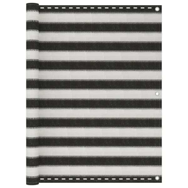 vidaXL Parvekkeen suoja HDPE 120x300 cm antrasiitti ja valkoinen - Päivän- & aurinkovarjot