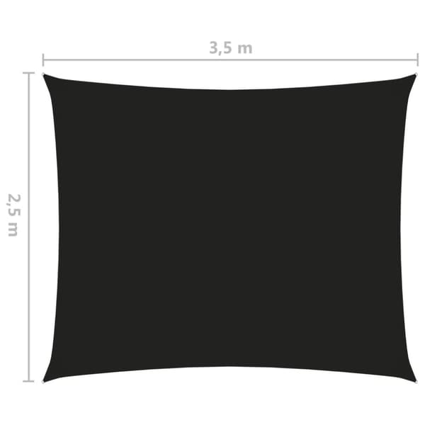 vidaXL Aurinkopurje Oxford-kangas suorakaide 2,5x3,5 m musta -  Päivän- & aurinkovarjot