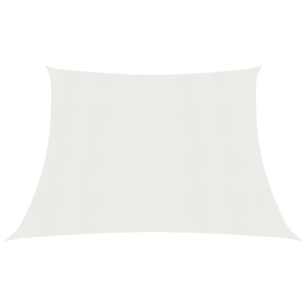 vidaXL solsejl 160 g/m² 4/5x3 m HDPE hvid -  Parasoller og solskærme